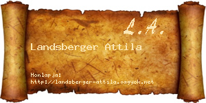 Landsberger Attila névjegykártya